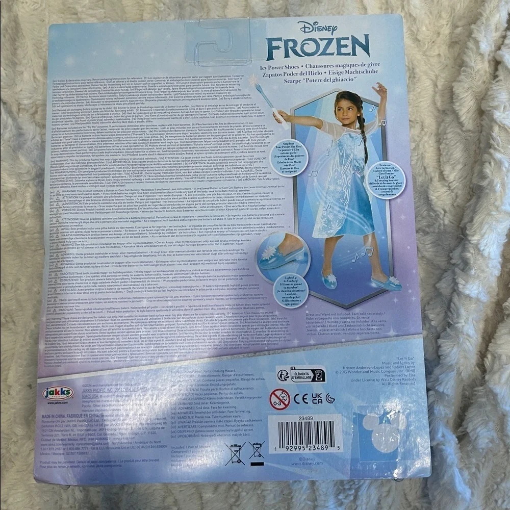 Disney Frozen Icy Magic Blue White Icy Princess Shoes kids size 4-6 new girls